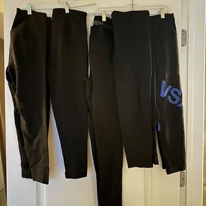 5 pairs of Victoria's Secret Sport Black workout leggings